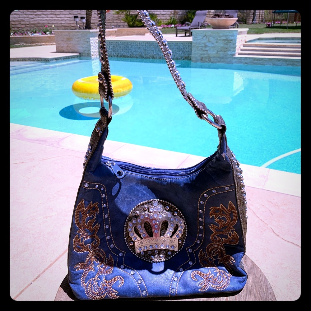 Blue handbag